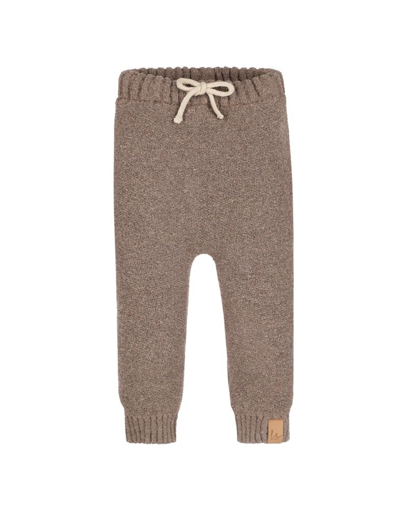 Boucle knitted pants brown