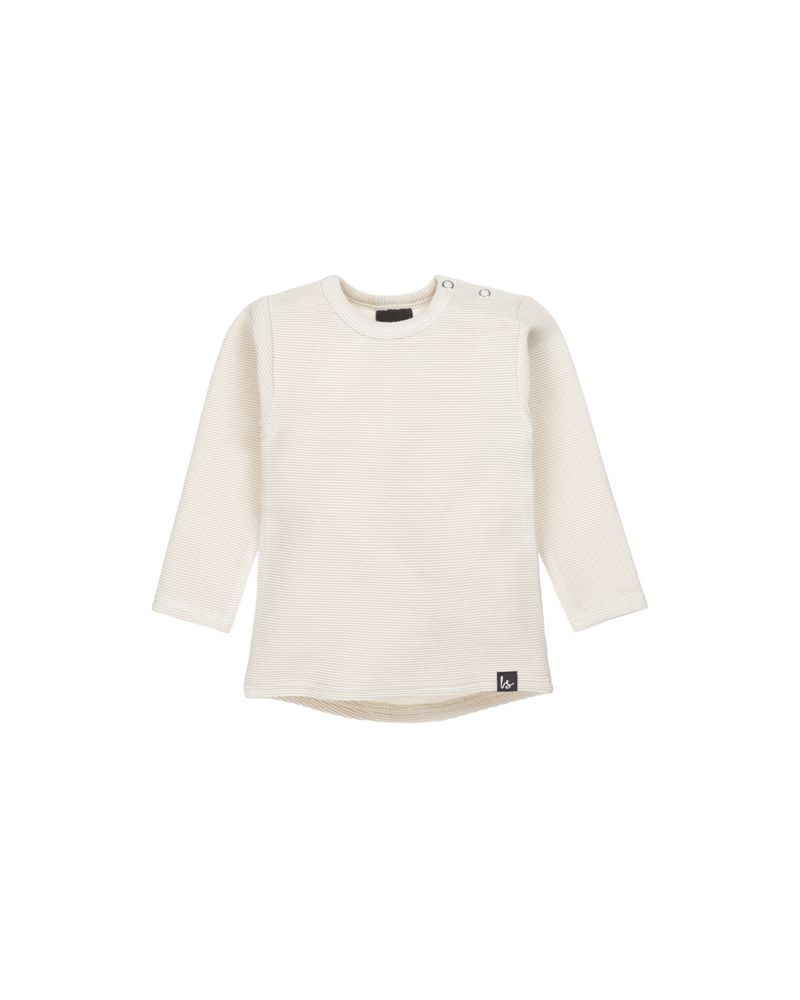 Rib longsleeve (sand) (rounded back) - Babystyling.nl